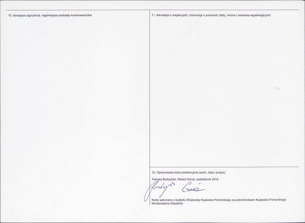 KEZN - Karta obiektu niewpisanego do rejestru, skan nr 2