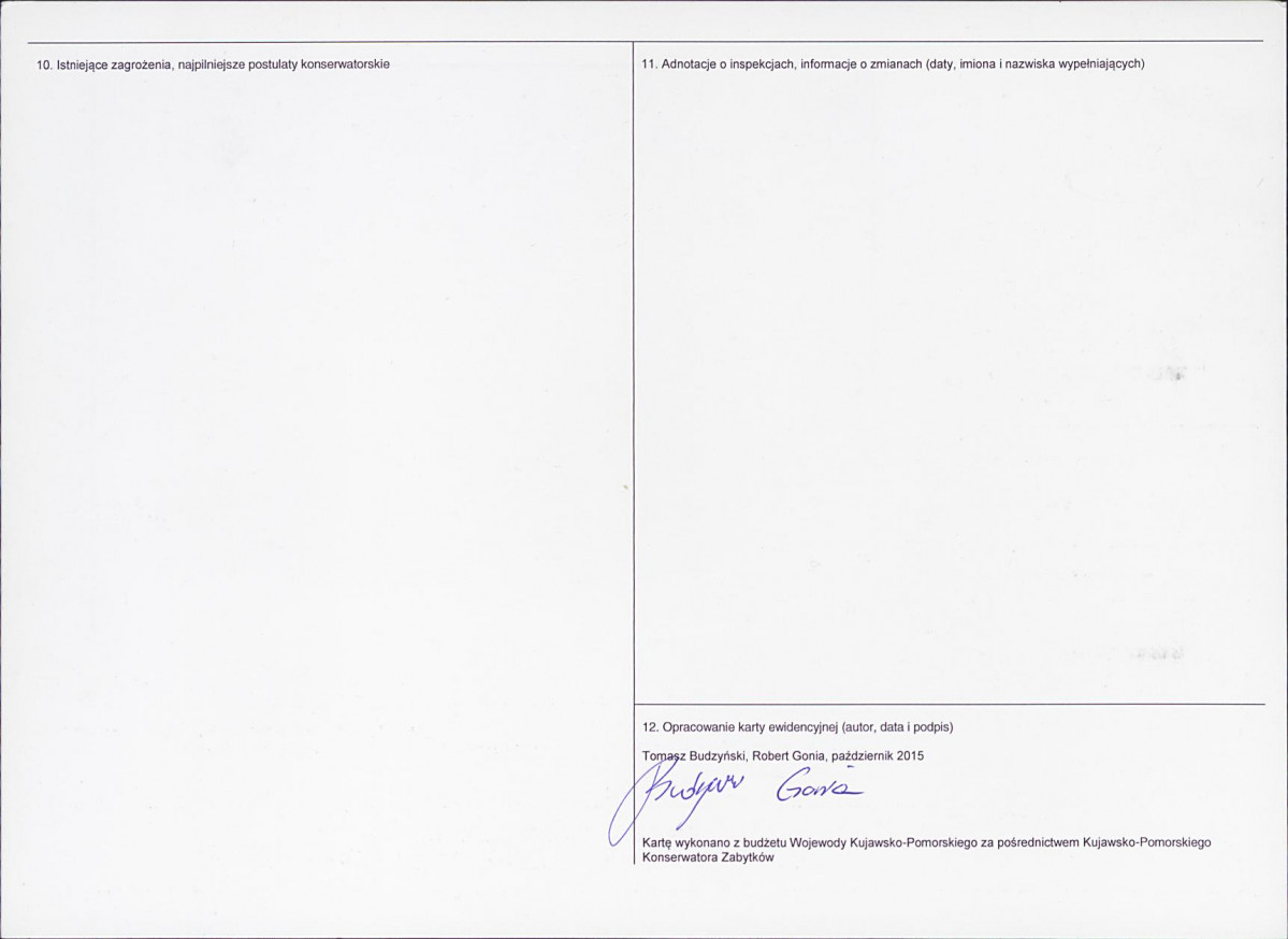 KEZN - Karta obiektu niewpisanego do rejestru, skan nr 2
