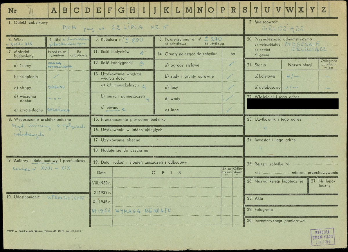 KZ - Karta zielona, skan nr 1