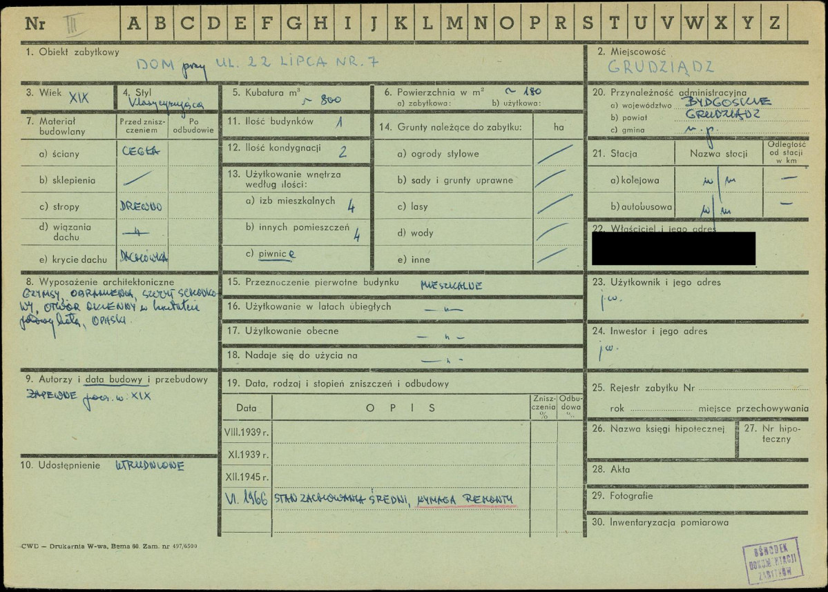 KZ - Karta zielona, skan nr 1