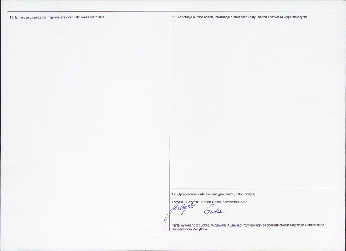 KEZN - Karta obiektu niewpisanego do rejestru, skan nr 2