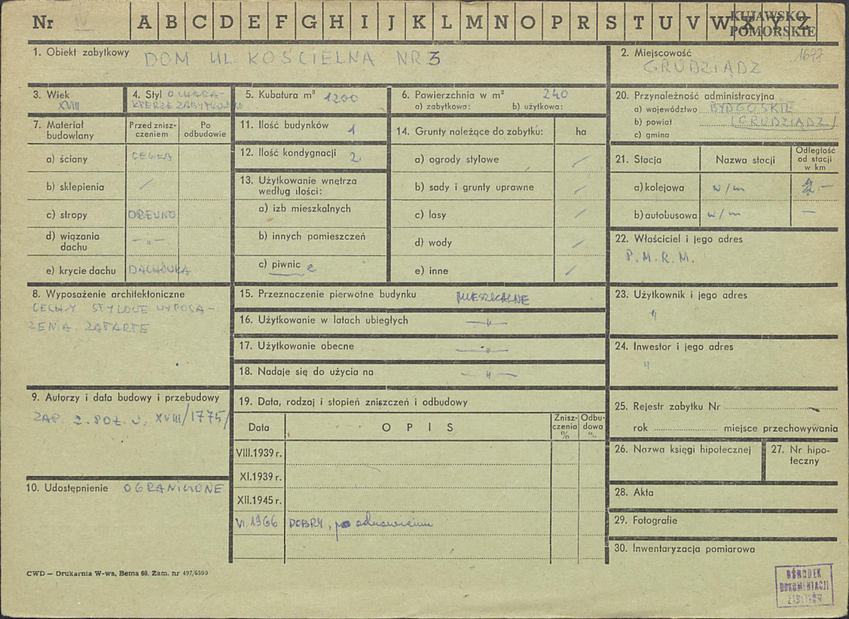KZ - Karta zielona, skan nr 1