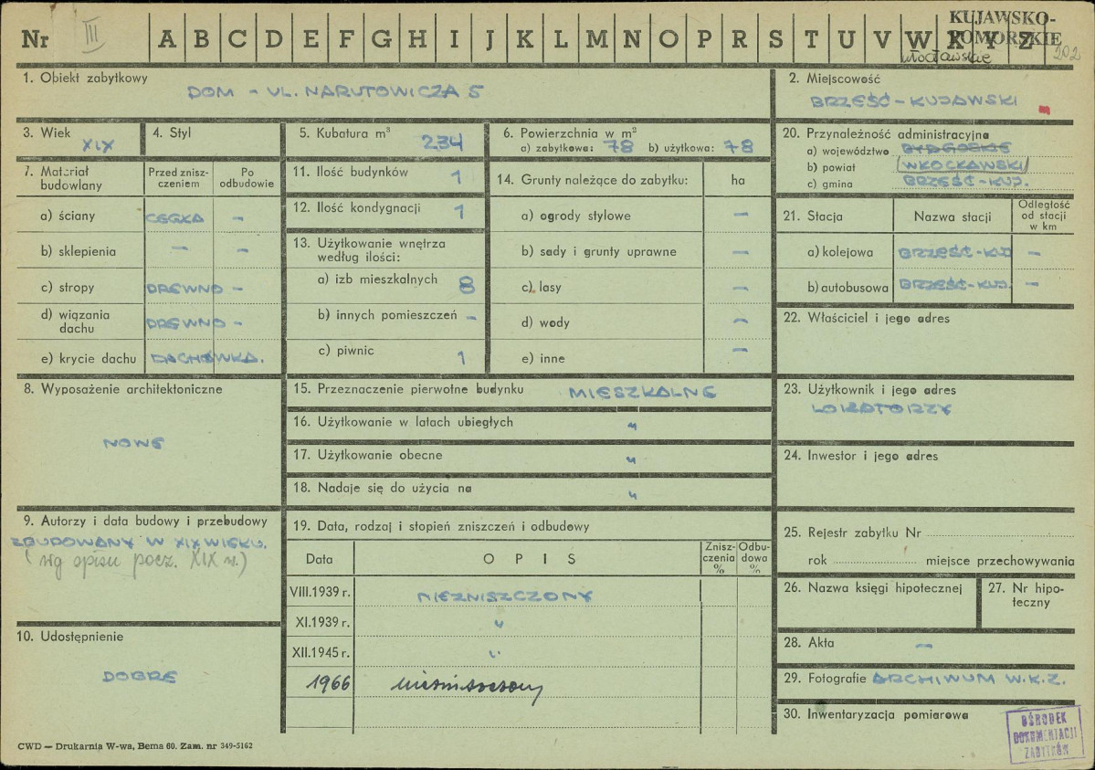 KZ - Karta zielona, skan nr 1