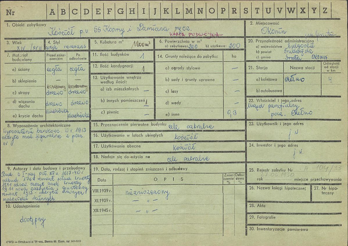 KZ - Karta zielona, skan nr 1