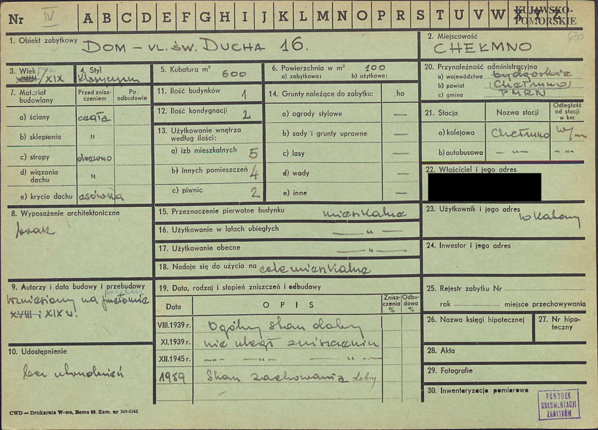 KZ - Karta zielona, skan nr 1