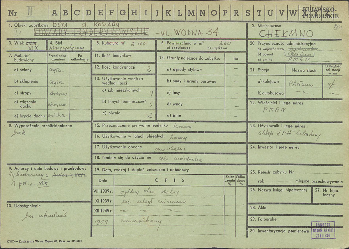 KZ - Karta zielona, skan nr 1