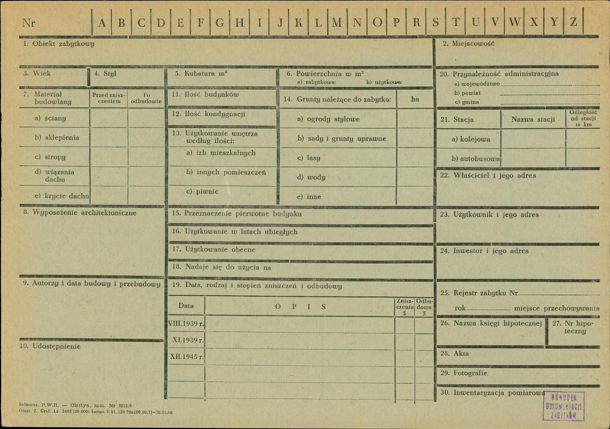 KZ - Karta zielona, skan nr 1