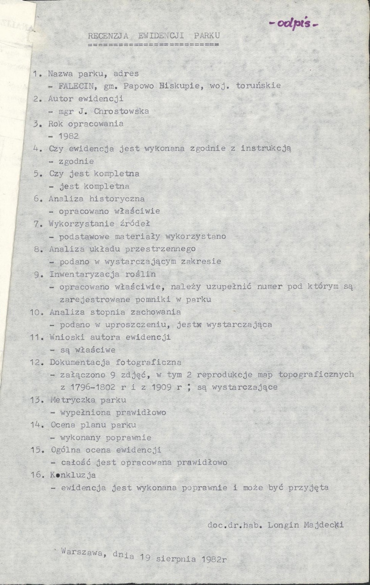 Ewidencja parkowa, skan nr 4