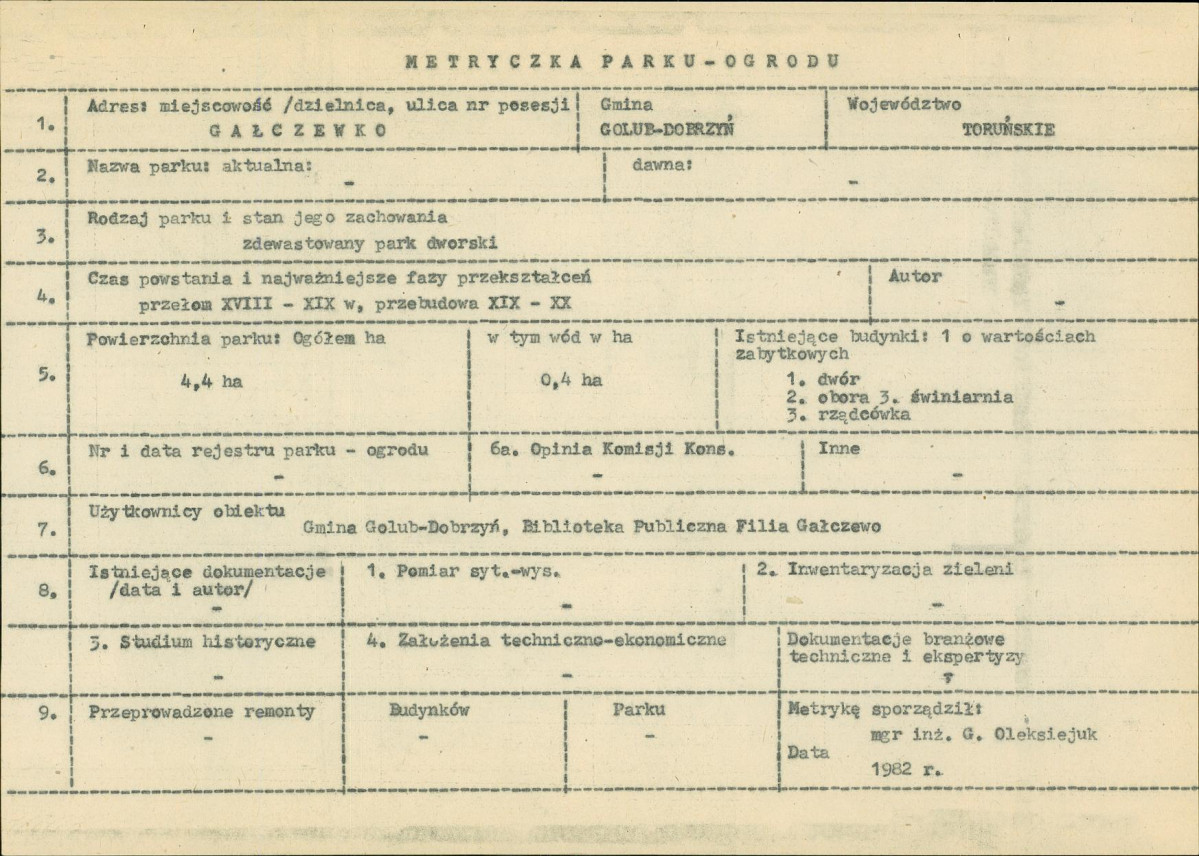 EP - Ewidencja parkowa, skan nr 8