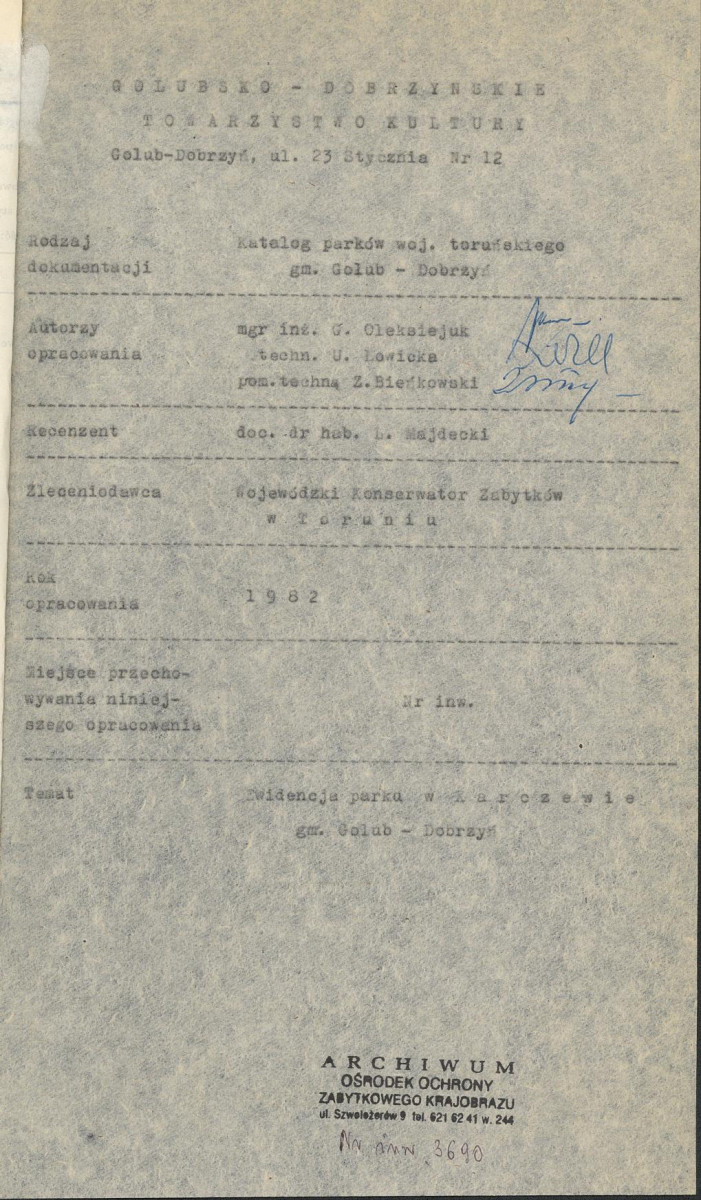 Ewidencja parkowa, skan nr 4