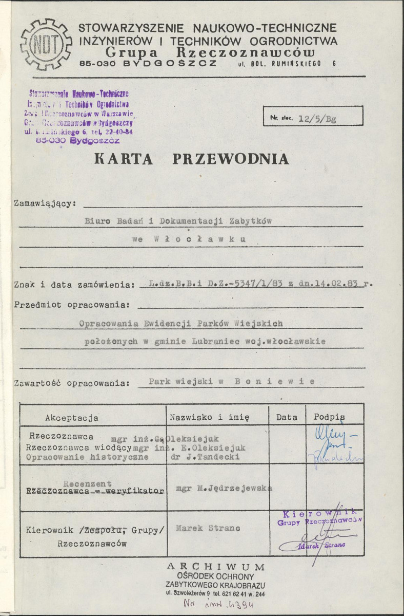 Ewidencja parkowa, skan nr 4
