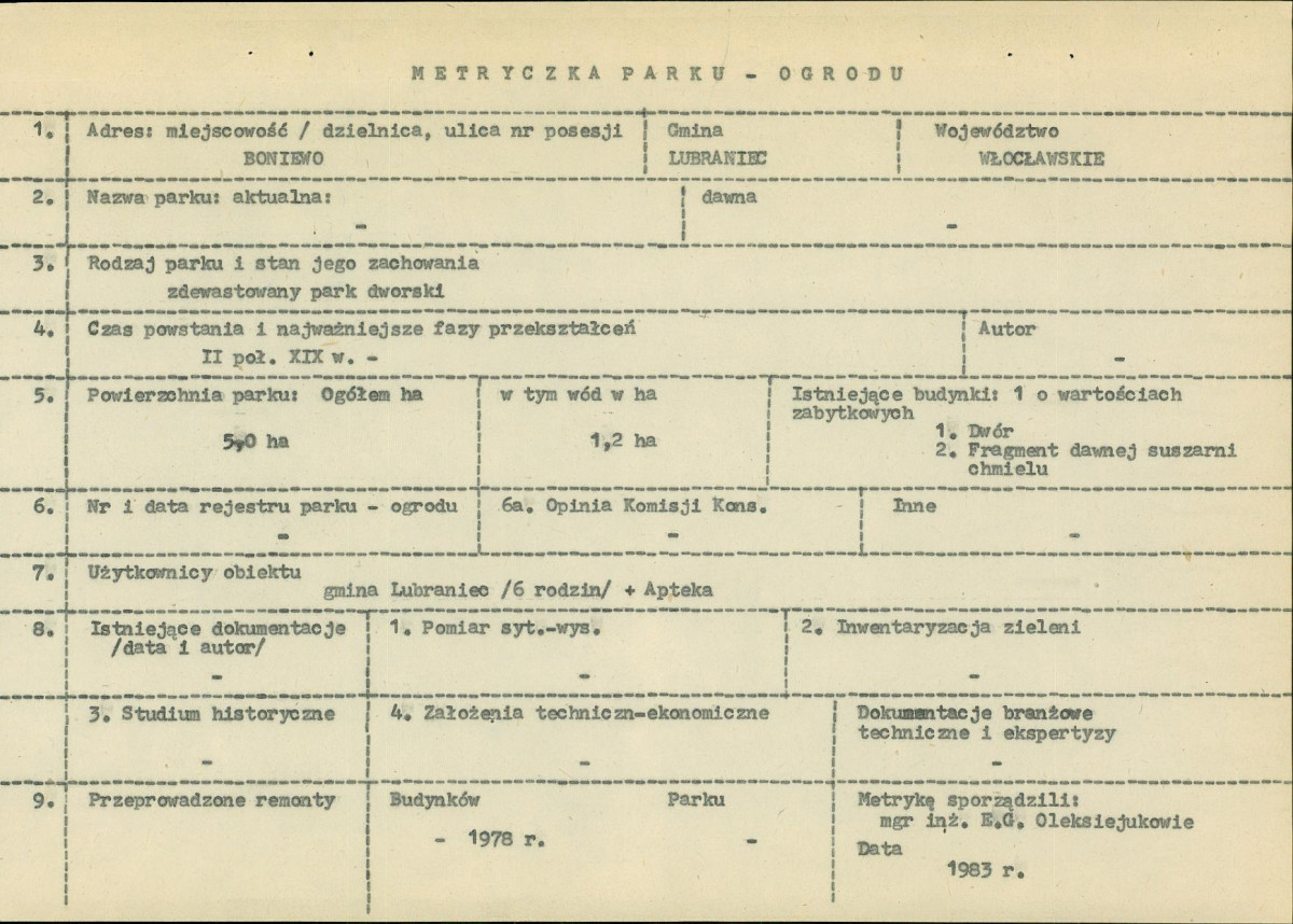Ewidencja parkowa, skan nr 5