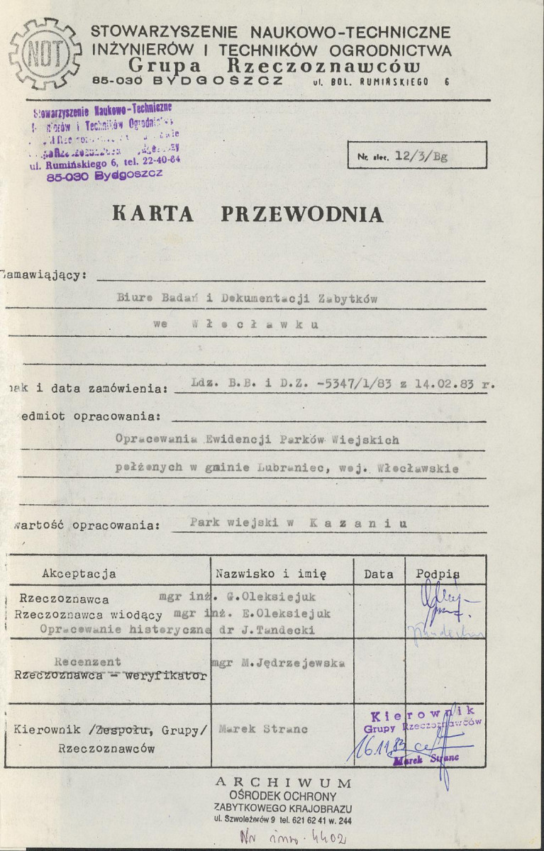 EP - Ewidencja parkowa, skan nr 4