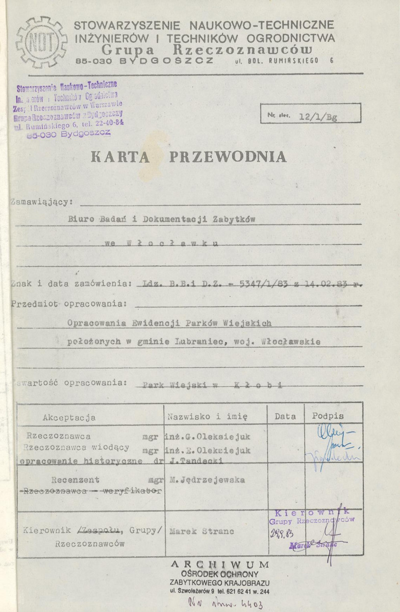 Ewidencja parkowa, skan nr 4
