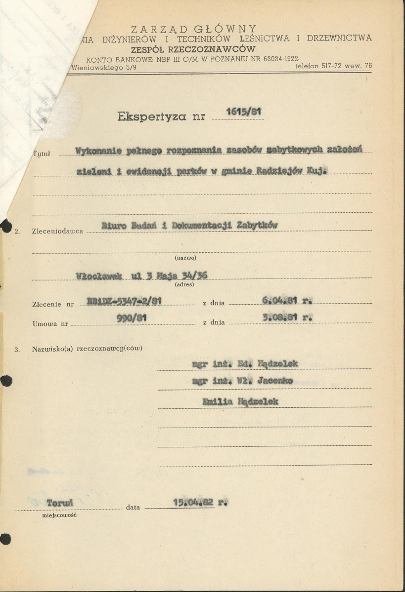 Ewidencja parkowa, skan nr 4