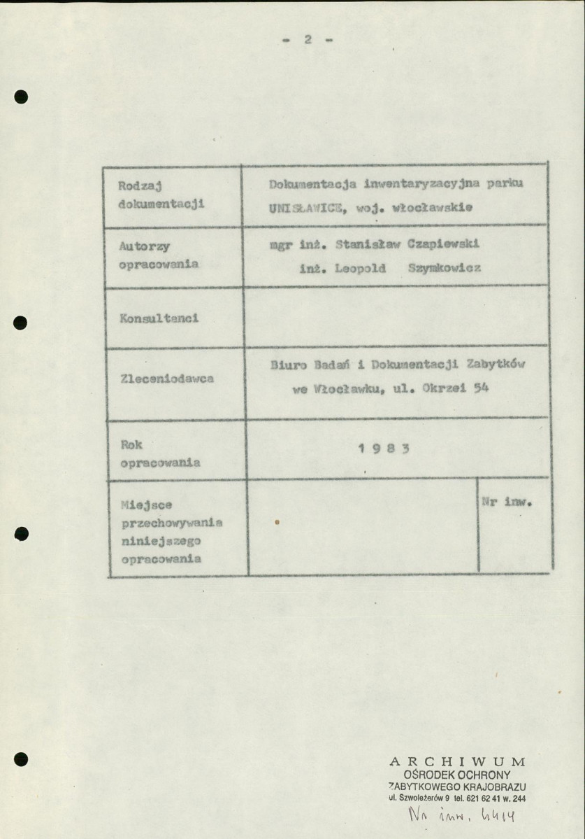 Ewidencja parkowa, skan nr 6
