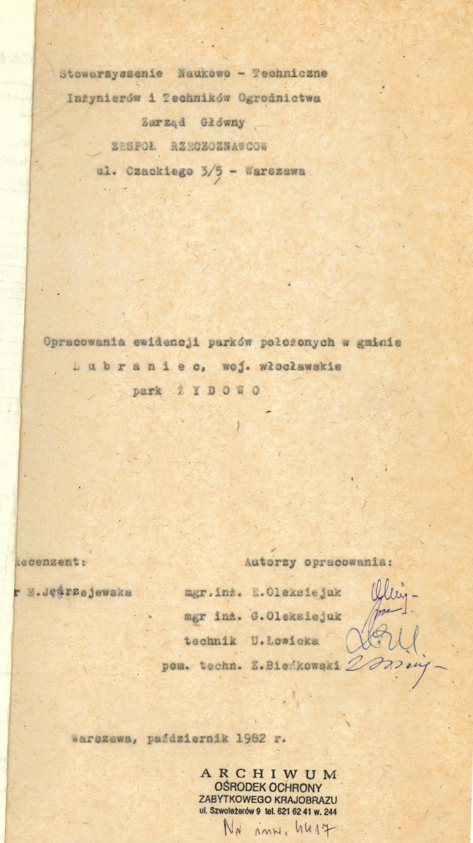 EP - Ewidencja parkowa, skan nr 4