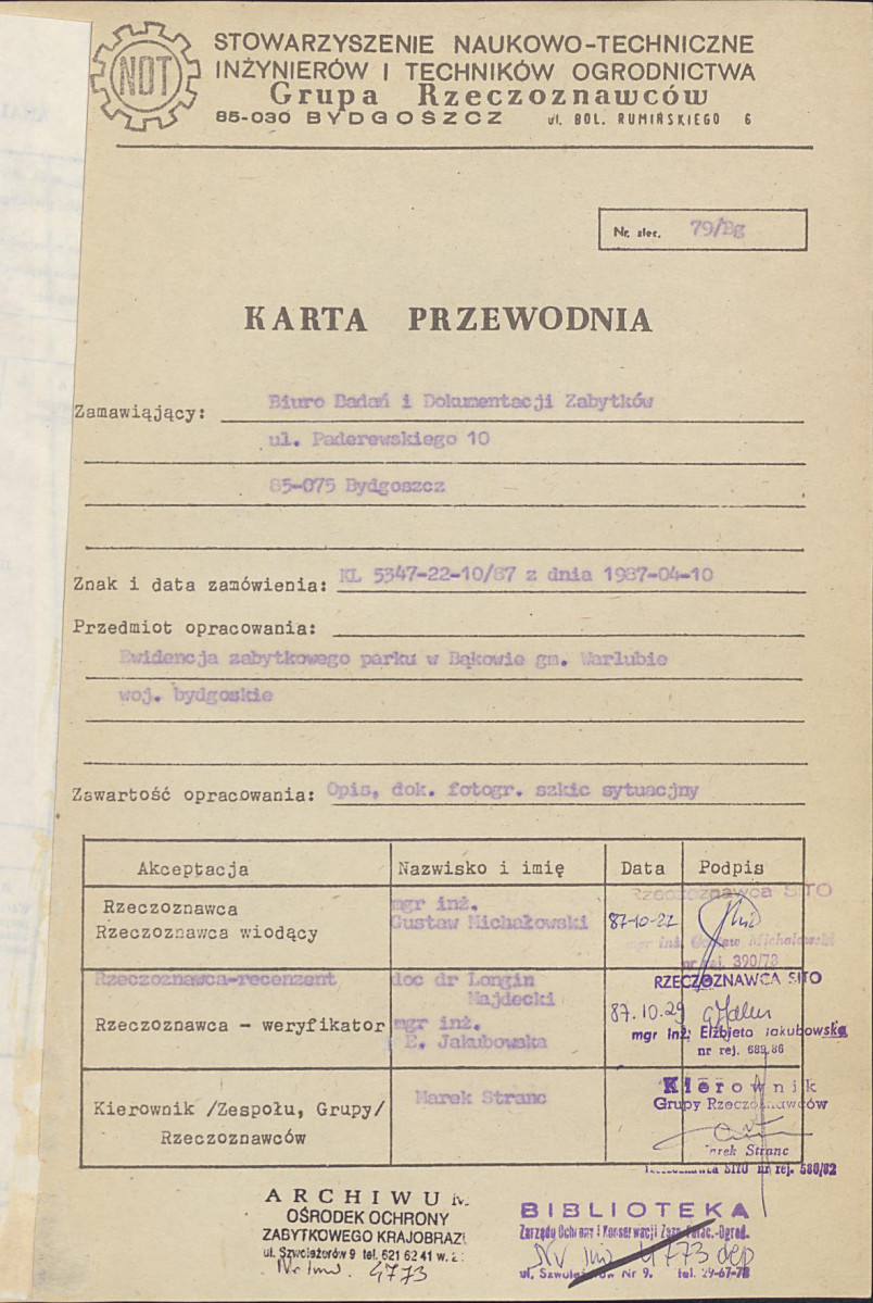 EP - Ewidencja parkowa, skan nr 4