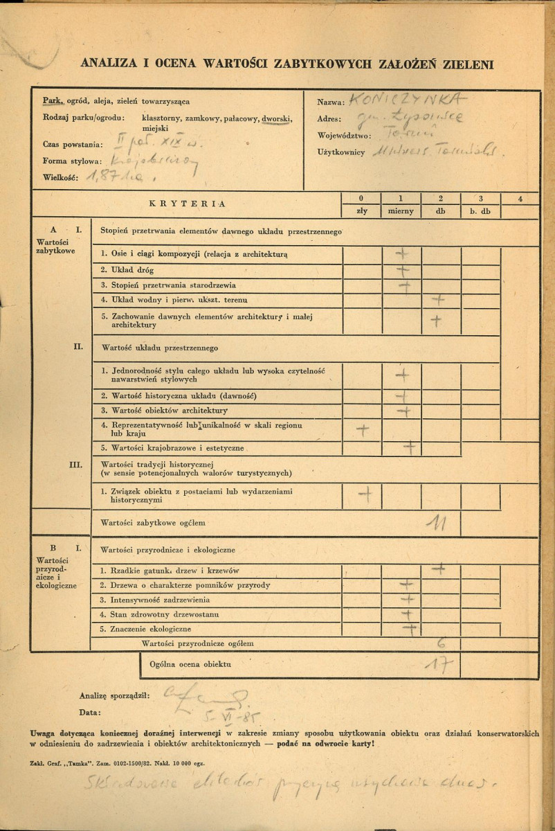 EP - Ewidencja parkowa, skan nr 3