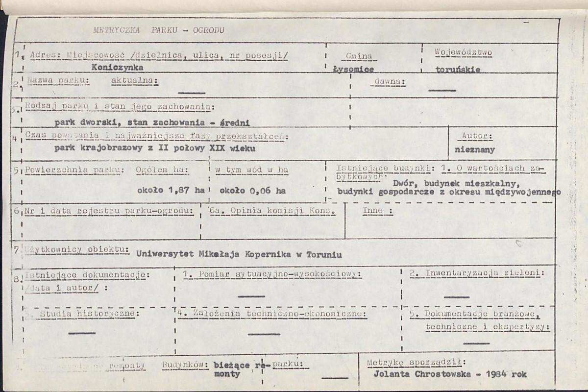 EP - Ewidencja parkowa, skan nr 6