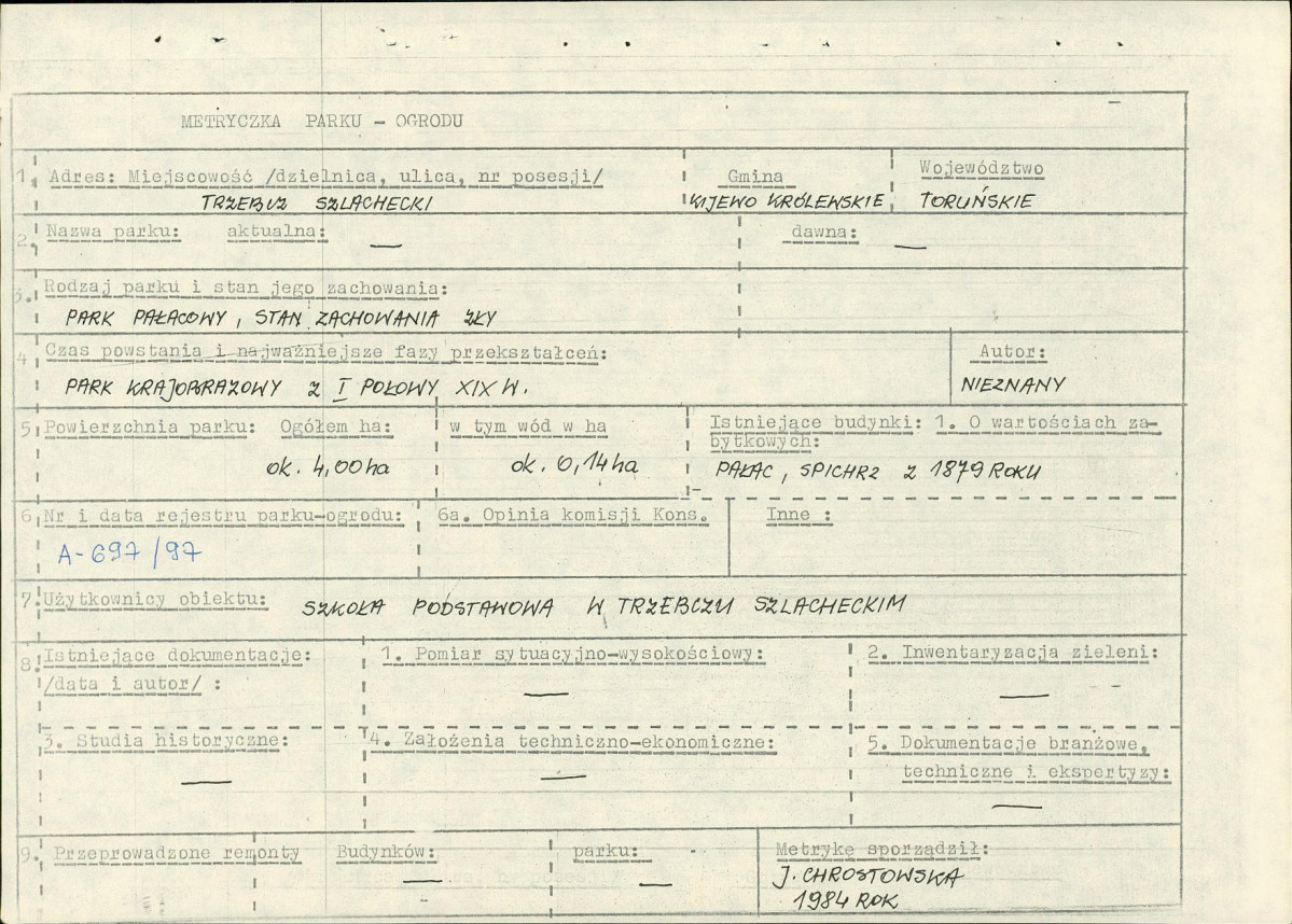 EP - Ewidencja parkowa, skan nr 6