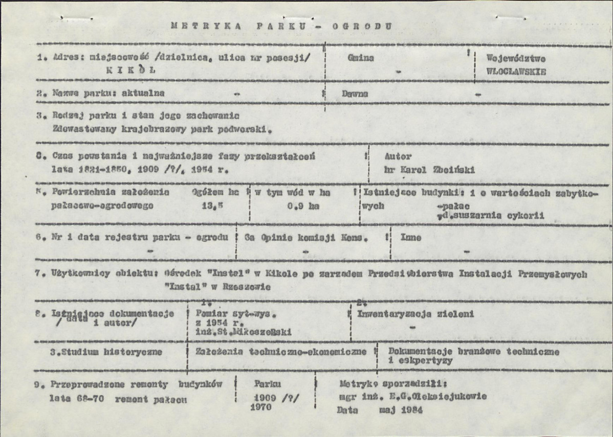 EP - Ewidencja parkowa, skan nr 5