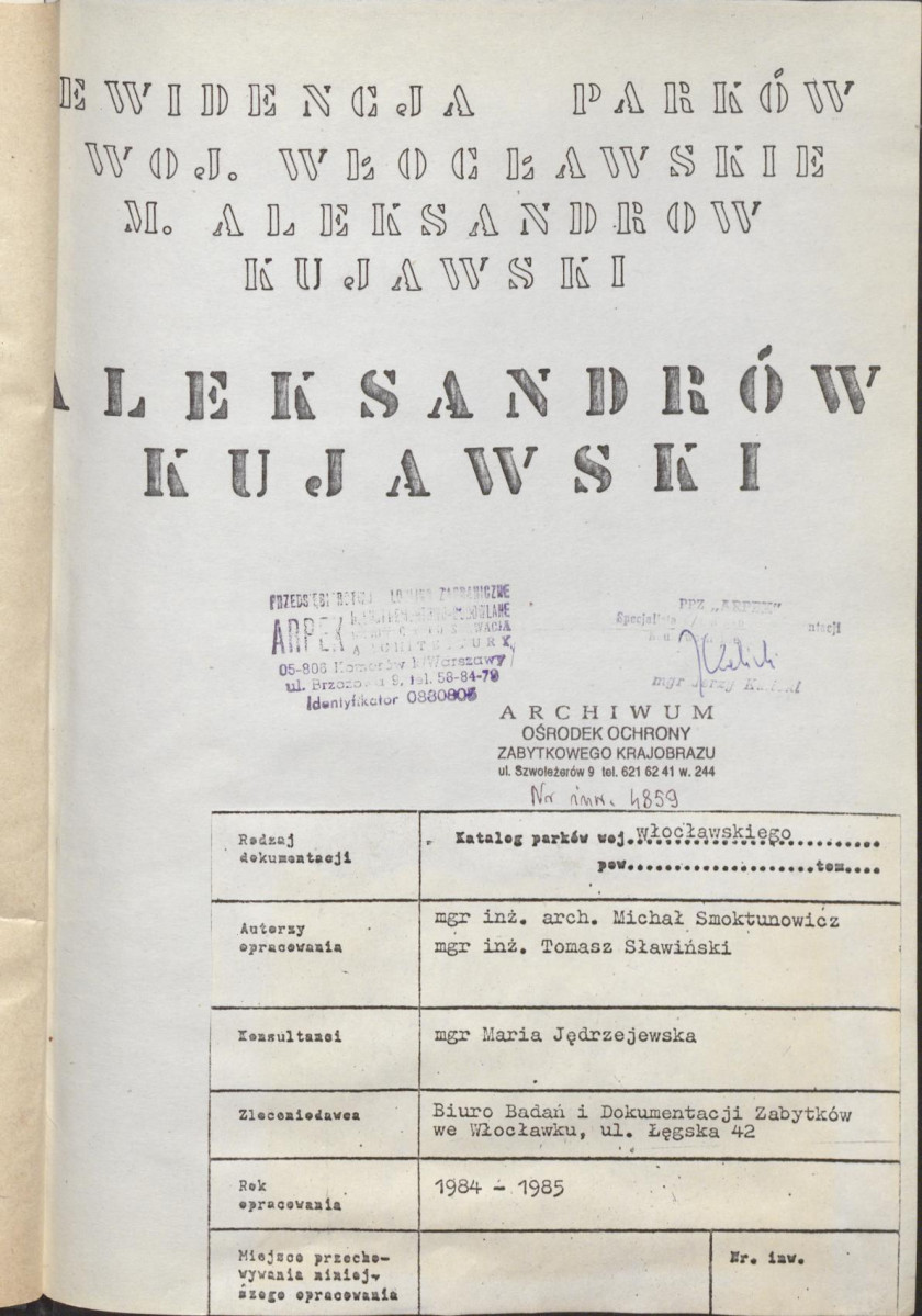 Ewidencja parkowa, skan nr 4
