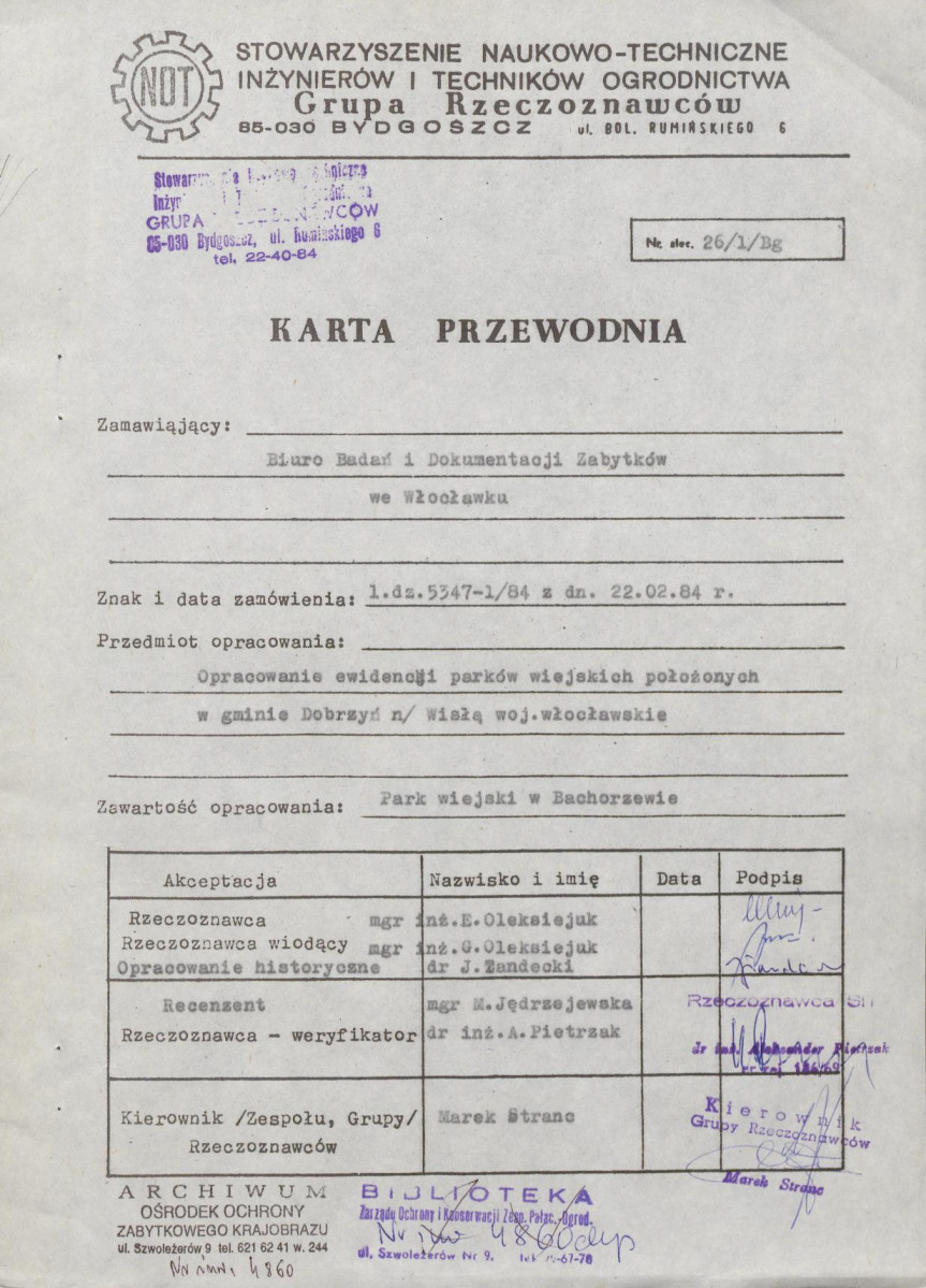 EP - Ewidencja parkowa, skan nr 4