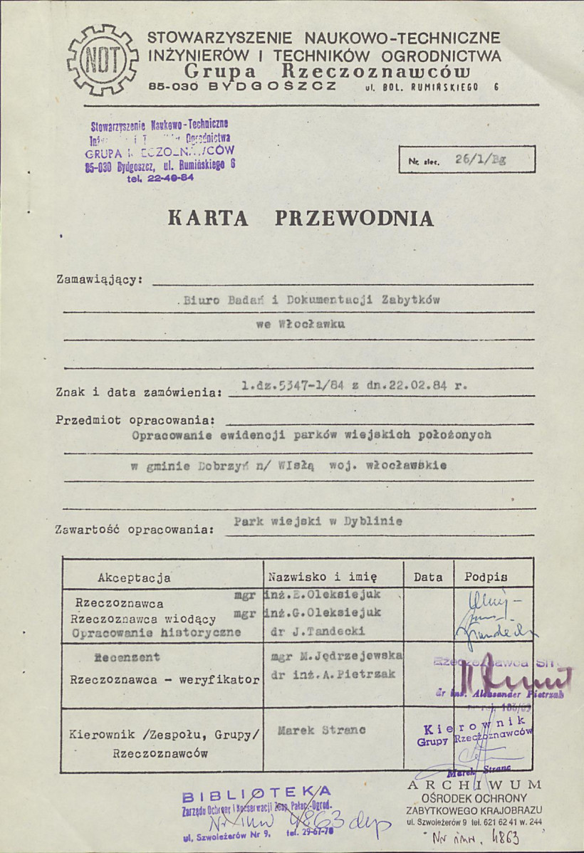 EP - Ewidencja parkowa, skan nr 4