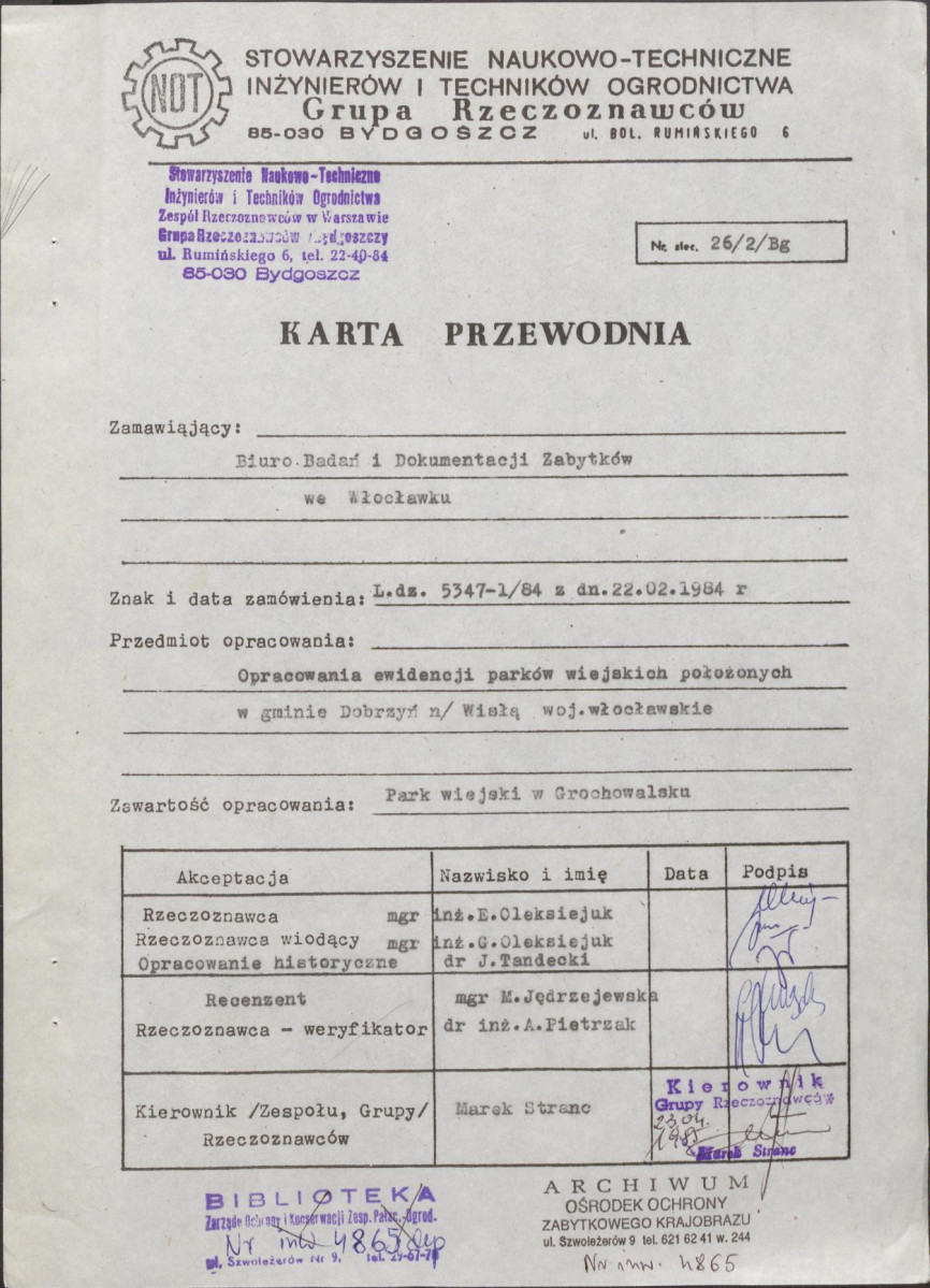 EP - Ewidencja parkowa, skan nr 4