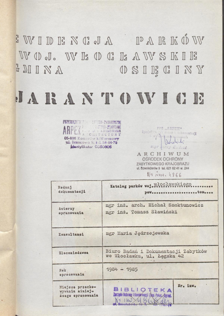 EP - Ewidencja parkowa, skan nr 4