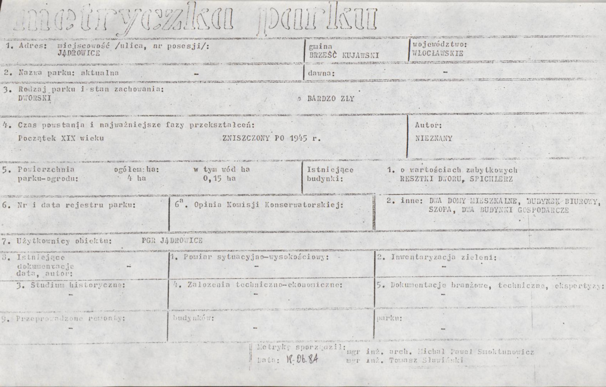 EP - Ewidencja parkowa, skan nr 6