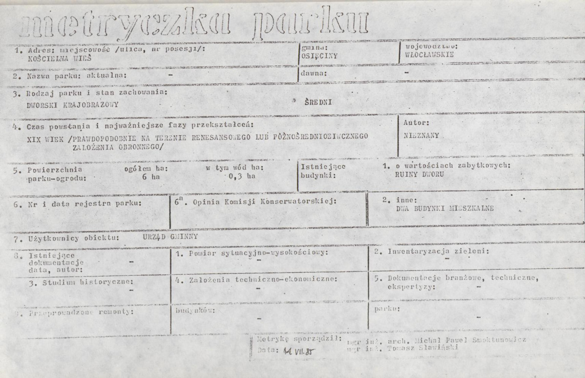 EP - Ewidencja parkowa, skan nr 6