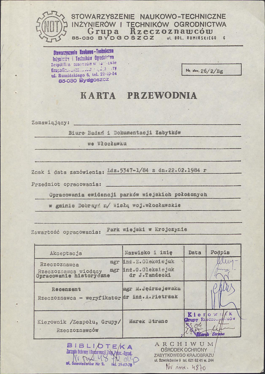 EP - Ewidencja parkowa, skan nr 4