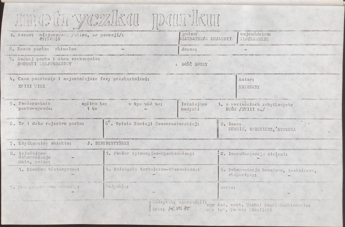 EP - Ewidencja parkowa, skan nr 6