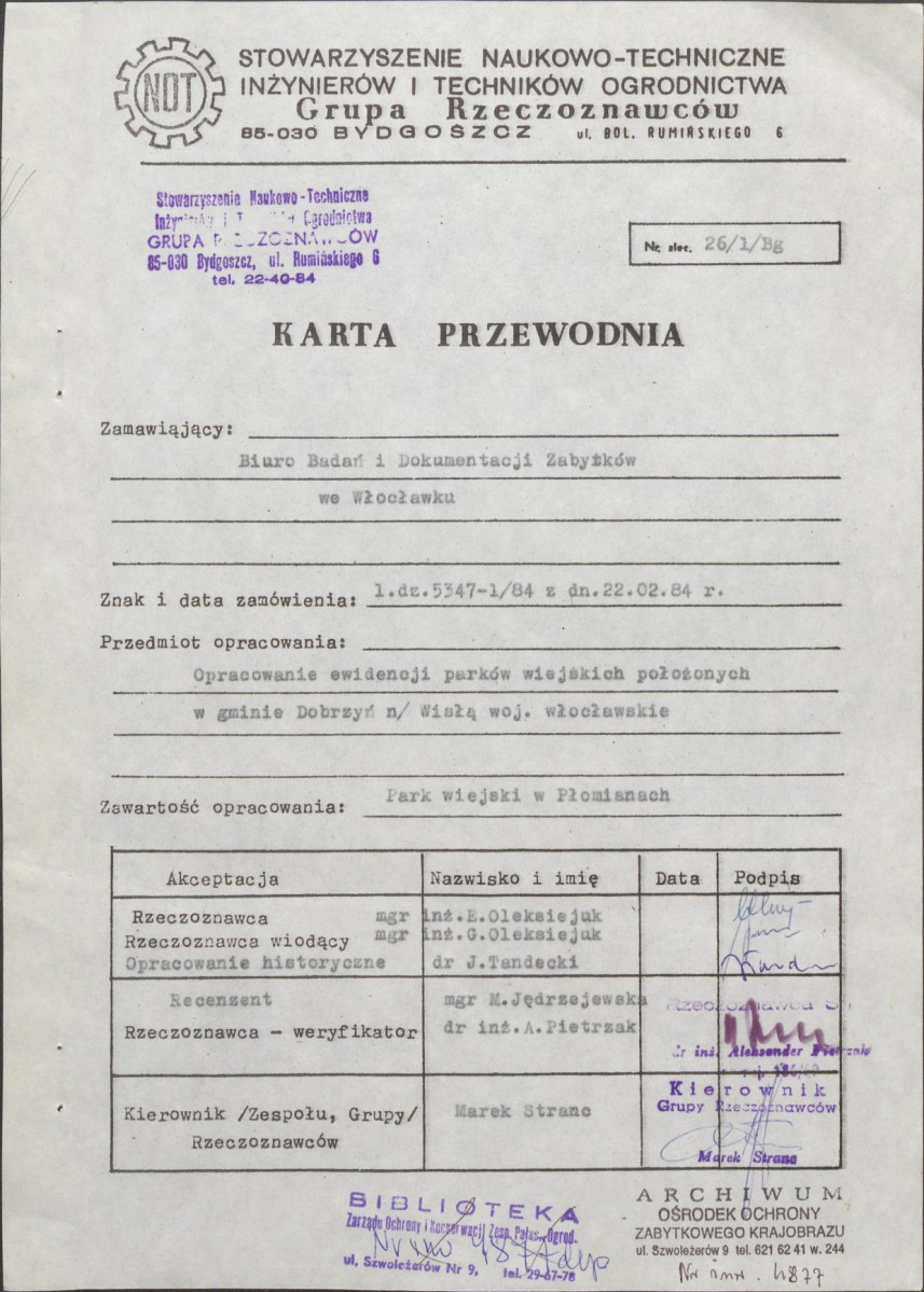 EP - Ewidencja parkowa, skan nr 4