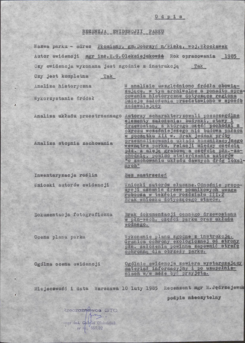 EP - Ewidencja parkowa, skan nr 7