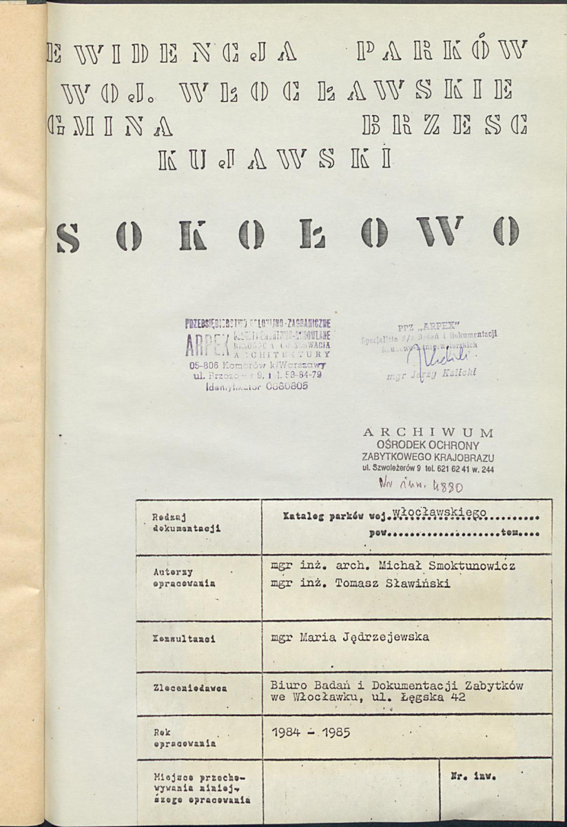 EP - Ewidencja parkowa, skan nr 4