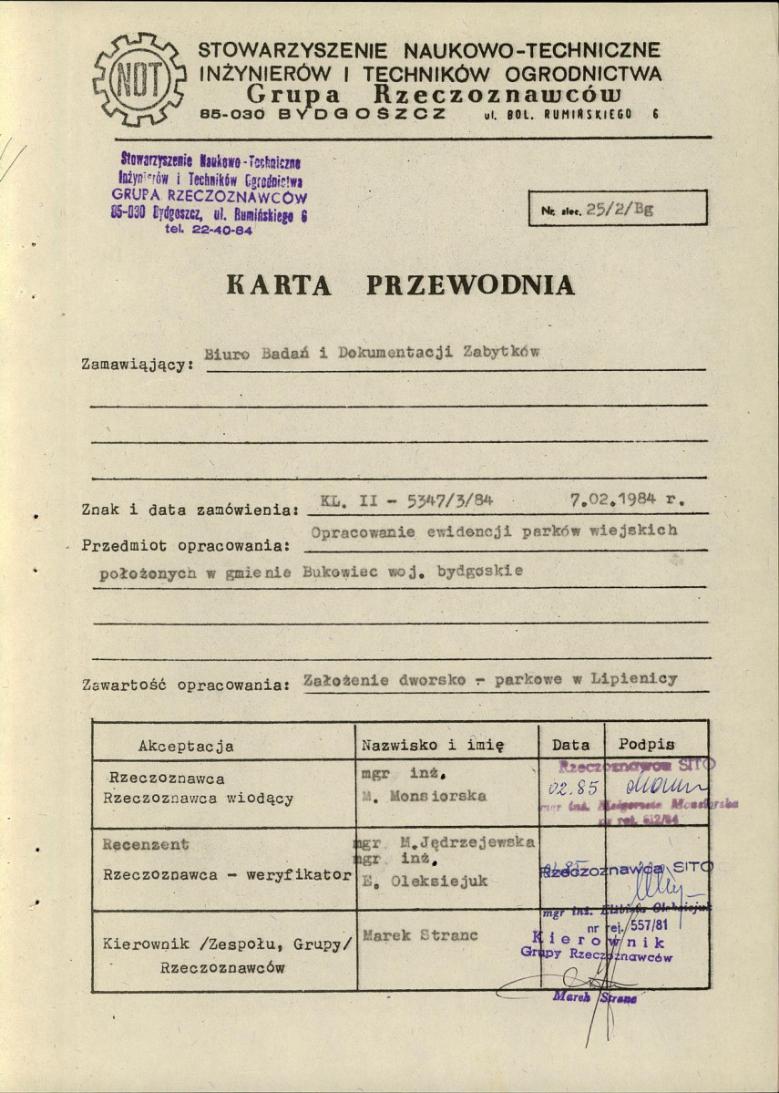 Ewidencja parkowa, skan nr 4