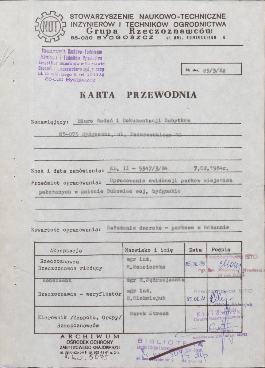 Ewidencja parkowa, skan nr 4