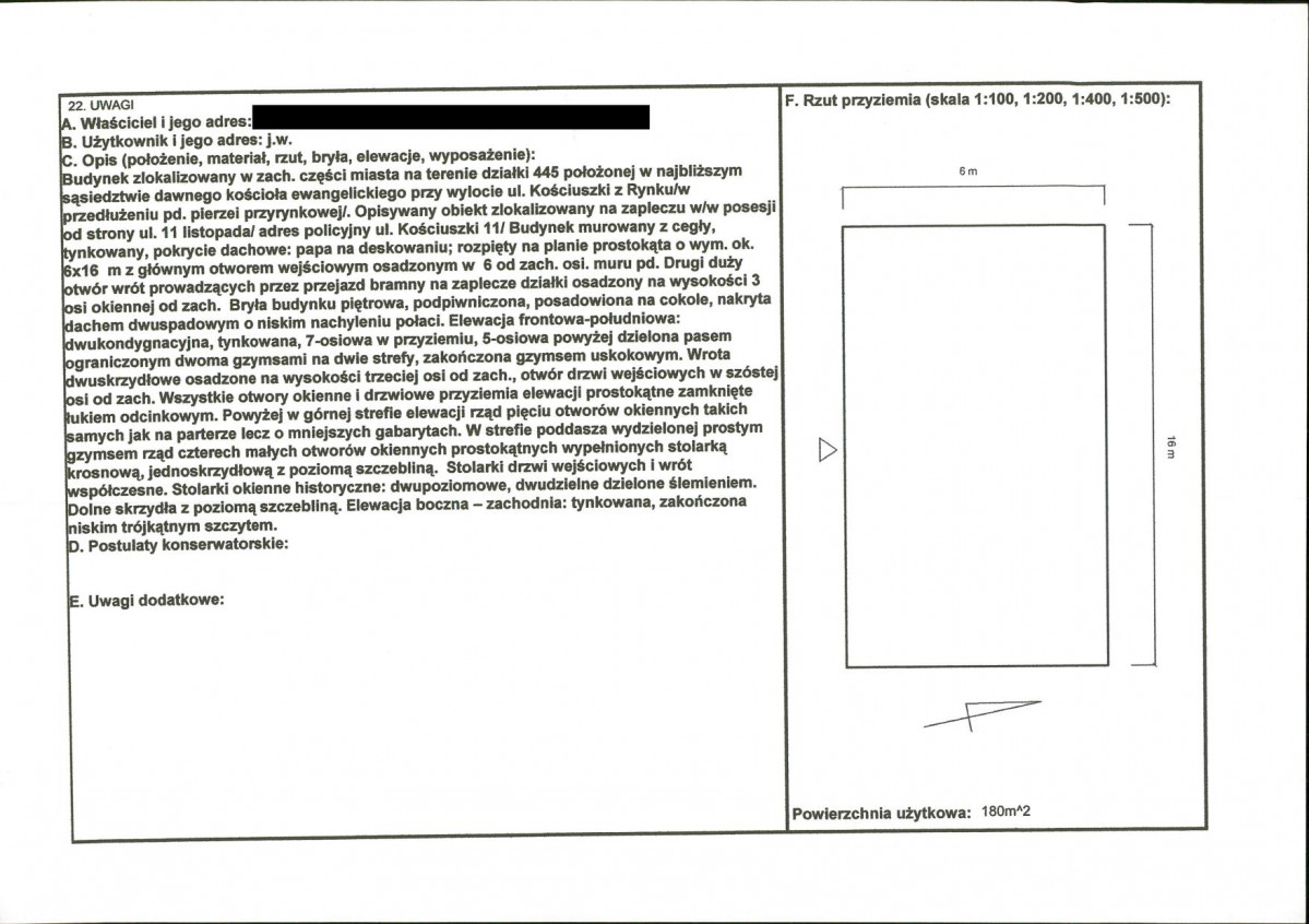 KEZN - Karta obiektu niewpisanego do rejestru, skan nr 2