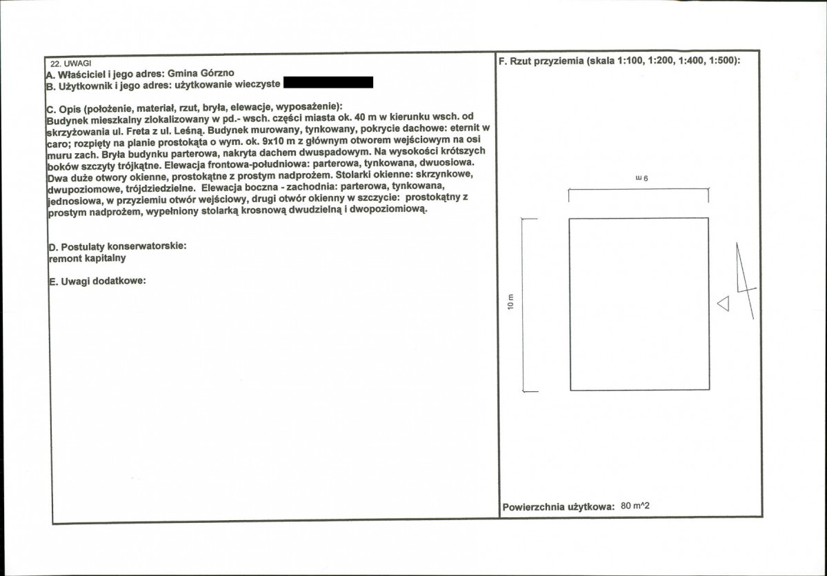 KEZN - Karta obiektu niewpisanego do rejestru, skan nr 2