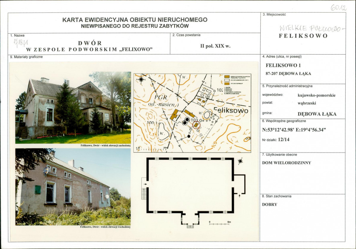KEZN - Karta obiektu niewpisanego do rejestru, skan nr 1