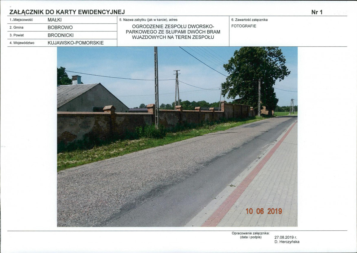 Karta obiektu niewpisanego do rejestru, skan nr 3