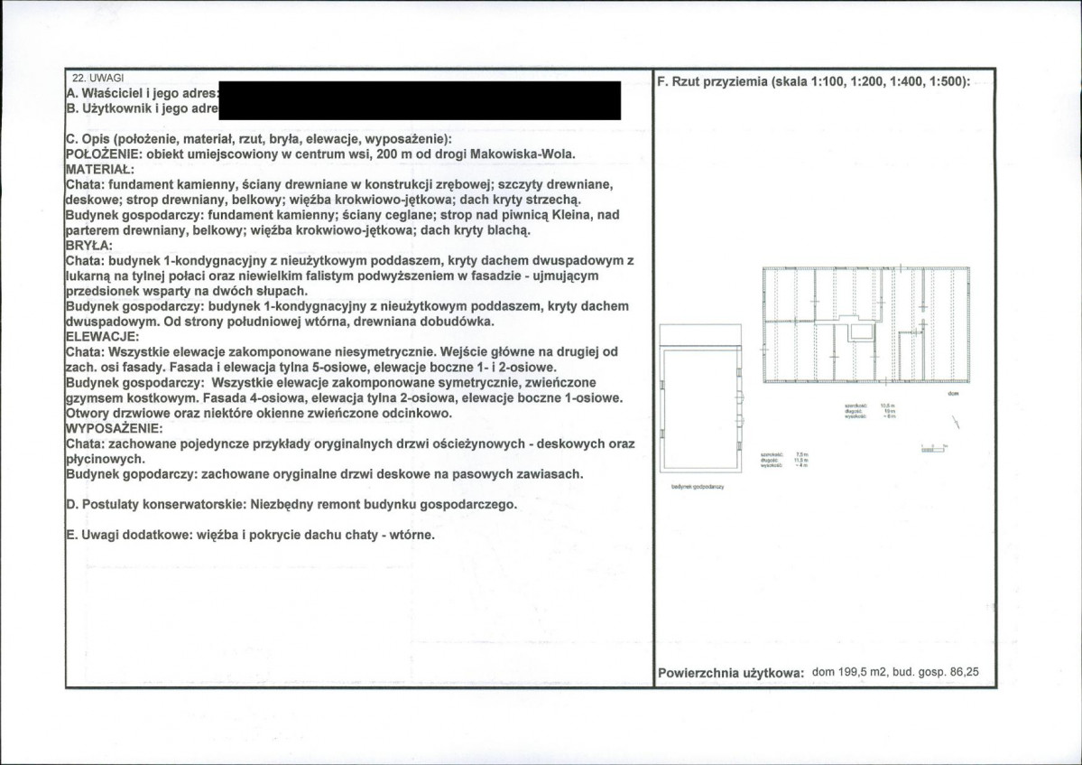KEZN - Karta obiektu niewpisanego do rejestru, skan nr 2