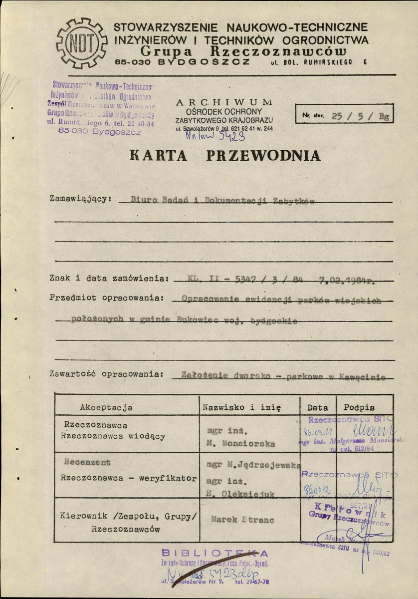 Ewidencja parkowa, skan nr 4