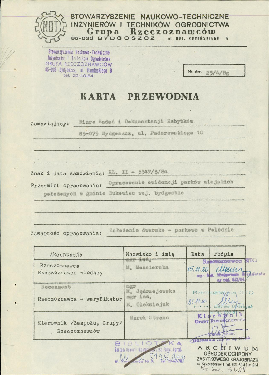Ewidencja parkowa, skan nr 4