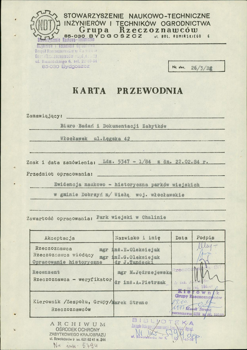 EP - Ewidencja parkowa, skan nr 4