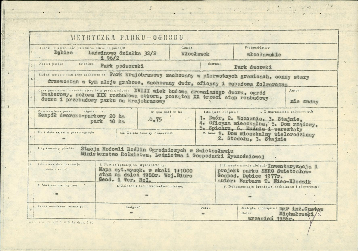 EP - Ewidencja parkowa, skan nr 7