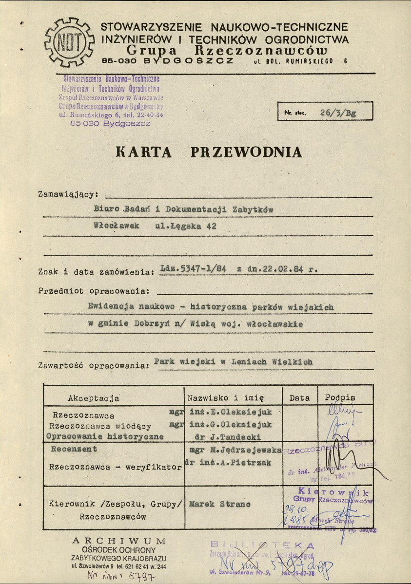 EP - Ewidencja parkowa, skan nr 4